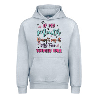 Heather Grey if my mouth doesn't say it my face totally will Urban Hoodie - MaliasSmallBusiness