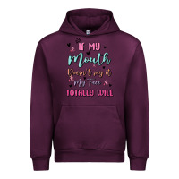 Mauve Wine if my mouth doesn't say it my face totally will Urban Hoodie - MaliasSmallBusiness