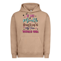 Pigment Burro if my mouth doesn't say it my face totally will Urban Hoodie - MaliasSmallBusiness