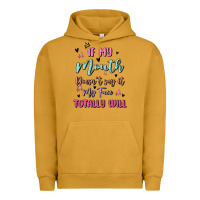 Pigment Peanut Butter if my mouth doesn't say it my face totally will Urban Hoodie - MaliasSmallBusiness
