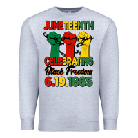 Heather Grey juneteenth celebrating black freedom Premium Sweatshirt - HRA Design Shop