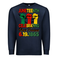 Navy juneteenth celebrating black freedom Premium Sweatshirt - HRA Design Shop