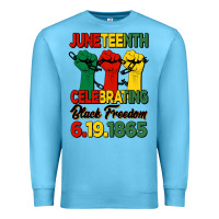 Ocean Blue juneteenth celebrating black freedom Premium Sweatshirt - HRA Design Shop