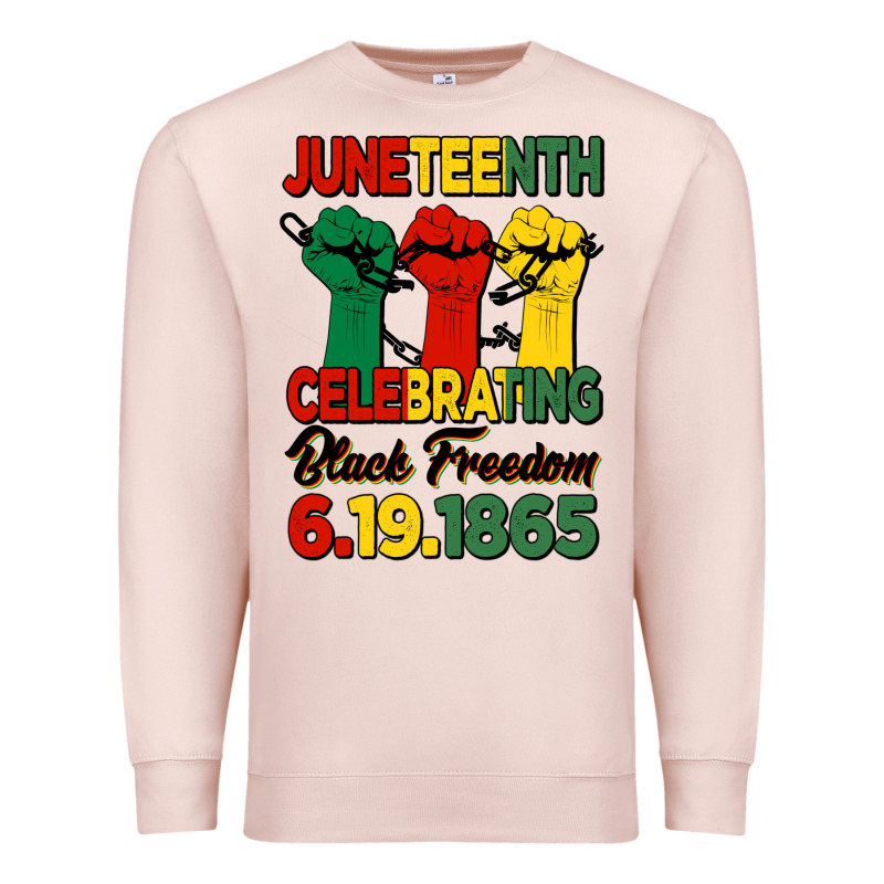 Juneteenth Celebrating Black Freedom Premium Sweatshirt by HRA Design Shop | Teevron