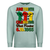 Seafoam juneteenth celebrating black freedom Premium Sweatshirt - HRA Design Shop