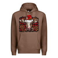 Chestnut Christmas background baby calf Premium Hoodie - BarkalooDesign