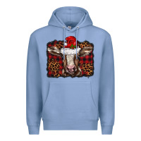 Colony Blue Christmas background baby calf Premium Hoodie - BarkalooDesign