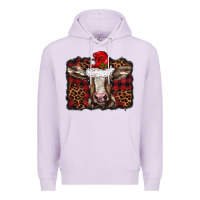 Lilac Christmas background baby calf Premium Hoodie - BarkalooDesign