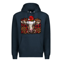 Navy Christmas background baby calf Premium Hoodie - BarkalooDesign