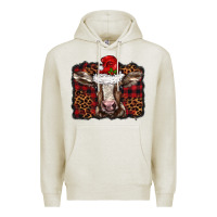 Oatmeal Heather Christmas background baby calf Premium Hoodie - BarkalooDesign