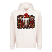 Pale Pink Christmas background baby calf Premium Hoodie - BarkalooDesign