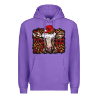 Purple Christmas background baby calf Premium Hoodie - BarkalooDesign