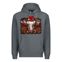 Rock Christmas background baby calf Premium Hoodie - BarkalooDesign