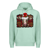 Seafoam Christmas background baby calf Premium Hoodie - BarkalooDesign