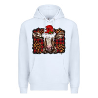 White Christmas background baby calf Premium Hoodie - BarkalooDesign