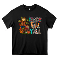 Black happy fall y all Heavy Core Tee - CowhideDigitalArt