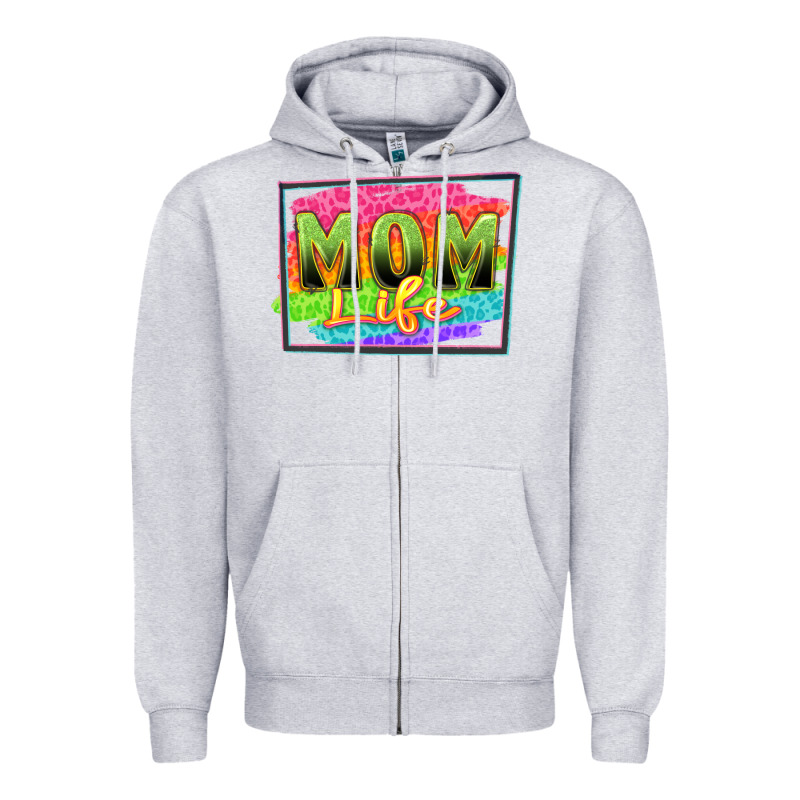 Mom Life Zipper Hoodie by Zillion Design Studio | Teevron