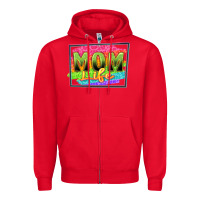 Red mom life Zipper Hoodie - Zillion Design Studio