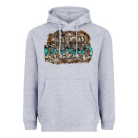Heather Grey deer rodeo Heavyweight Hoodie - SublimationCraftShop
