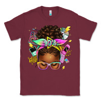 Burgundy 90s afro messy bun Classic Tee - texasbilliewilder