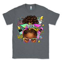 Charcoal Heather 90s afro messy bun Classic Tee - texasbilliewilder