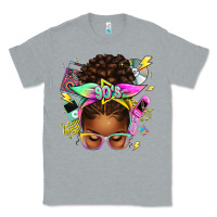 Heather Grey 90s afro messy bun Classic Tee - texasbilliewilder