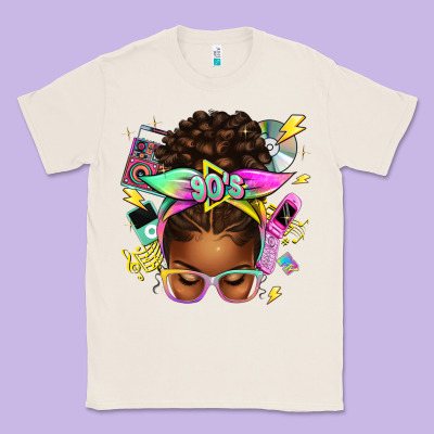 90s Afro Messy Bun Classic Tee Designed By Texasbilliewilder