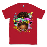 Red 90s afro messy bun Classic Tee - texasbilliewilder