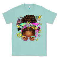 Seafoam 90s afro messy bun Classic Tee - texasbilliewilder