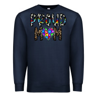 Navy proud mom Premium Sweatshirt - CowhideDigitalArt