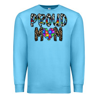 Ocean Blue proud mom Premium Sweatshirt - CowhideDigitalArt