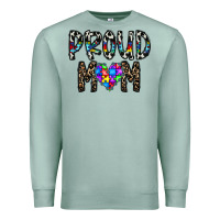 Seafoam proud mom Premium Sweatshirt - CowhideDigitalArt