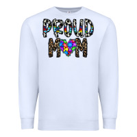 White proud mom Premium Sweatshirt - CowhideDigitalArt