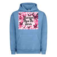 Pigment Pebble Blue stronger than the storm Urban Hoodie - MaliasSmallBusiness