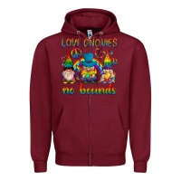 Burgundy pride gnomies Zipper Hoodie - texasbilliewilder