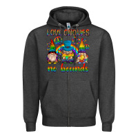Charcoal Heather pride gnomies Zipper Hoodie - texasbilliewilder
