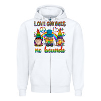 White pride gnomies Zipper Hoodie - texasbilliewilder