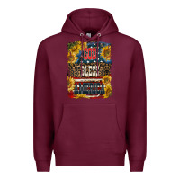 Burgundy Western God Bless America Premium Hoodie - LillyAllenDesigns