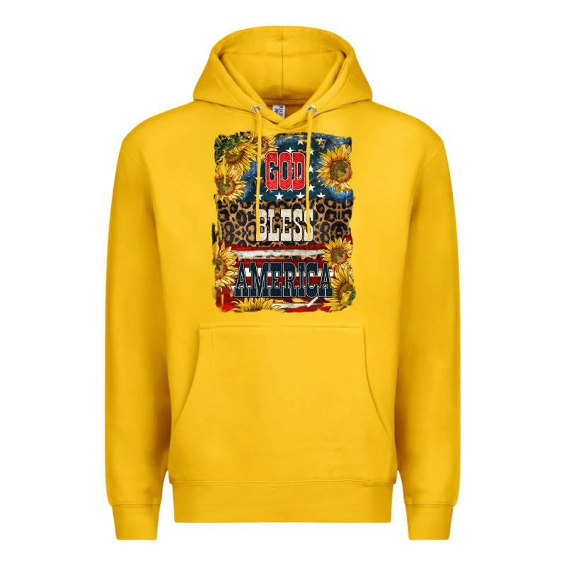 Western God Bless America Premium Hoodie by LillyAllenDesigns | Teevron
