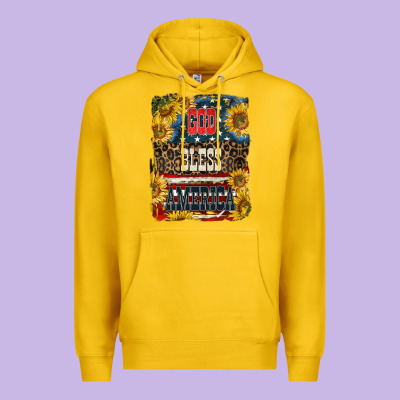 Western God Bless America Premium Hoodie Designed By Lillyallendesigns