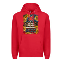 Red Western God Bless America Premium Hoodie - LillyAllenDesigns