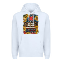 White Western God Bless America Premium Hoodie - LillyAllenDesigns