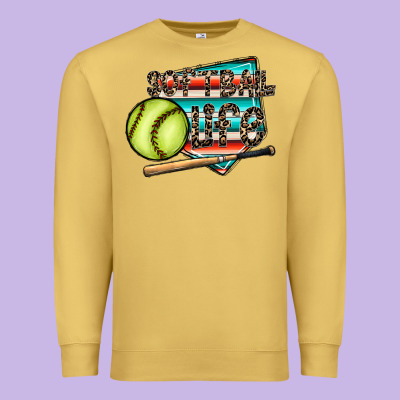 Softball Life Premium Sweatshirt Designed By Cowhidedigitalart