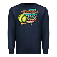 Navy softball life Premium Sweatshirt - CowhideDigitalArt