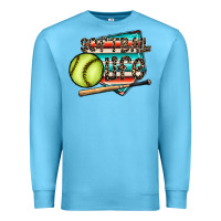 Ocean Blue softball life Premium Sweatshirt - CowhideDigitalArt