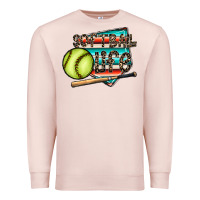 Pale Pink softball life Premium Sweatshirt - CowhideDigitalArt