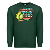 Sports Green softball life Premium Sweatshirt - CowhideDigitalArt