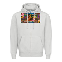Brown Horse With Flowers And Leopard Zipper Hoodie | Teevron