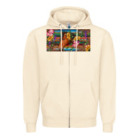 Sandshell Brown horse with flowers and leopard Zipper Hoodie - RanaPortraitStore