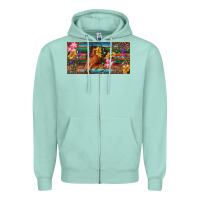 Seafoam Brown horse with flowers and leopard Zipper Hoodie - RanaPortraitStore